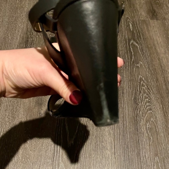 BCBGMAXAZRIA Black Wedge Sandals - Picture 6 of 7